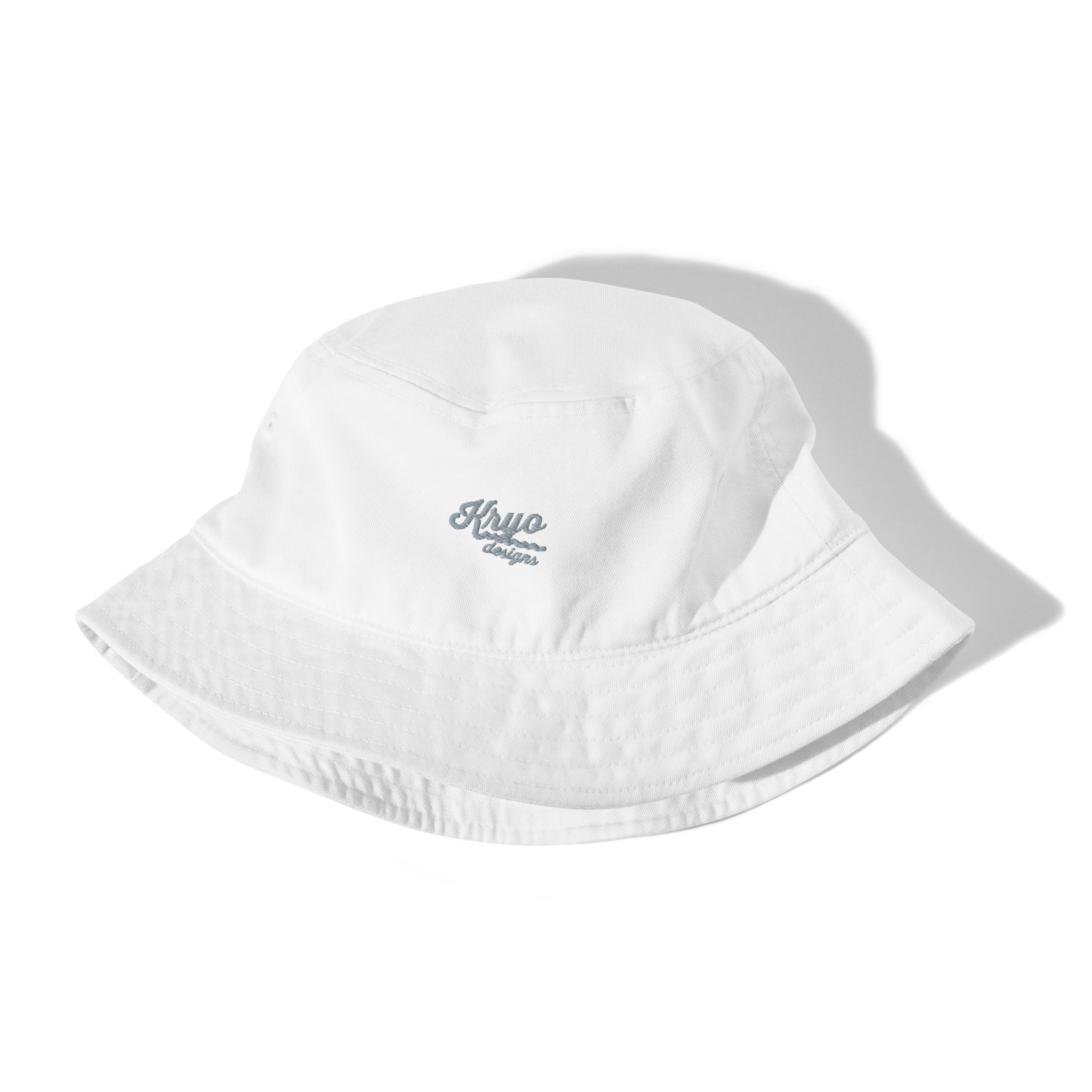 Organic white bucket hat