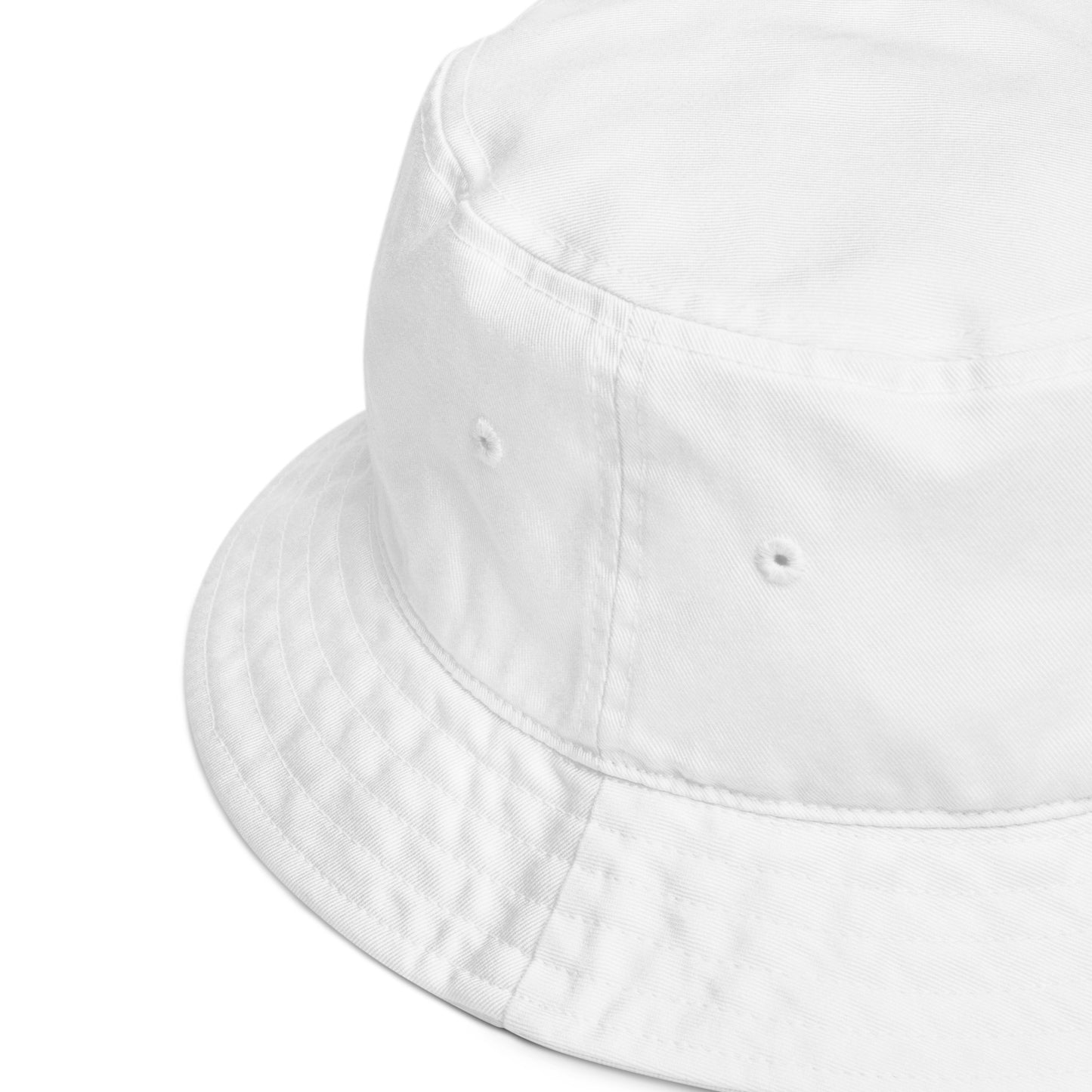 Organic white bucket hat