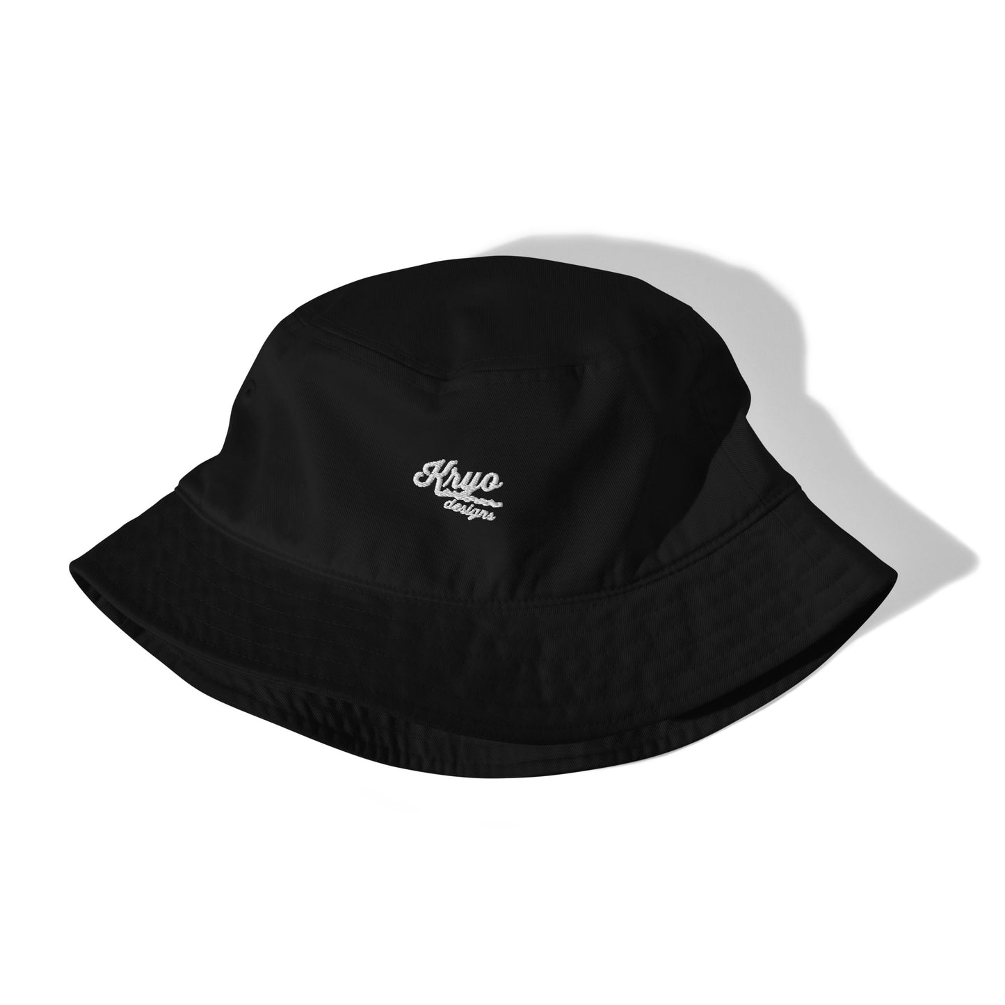 Organic black bucket hat