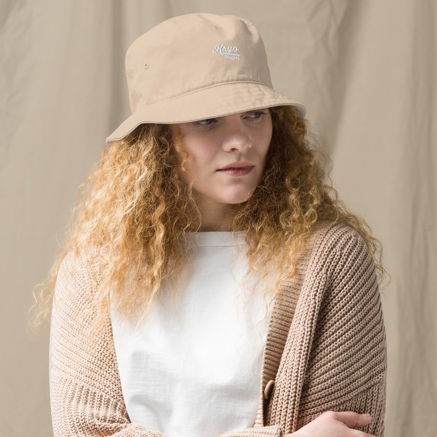 Organic stone bucket hat