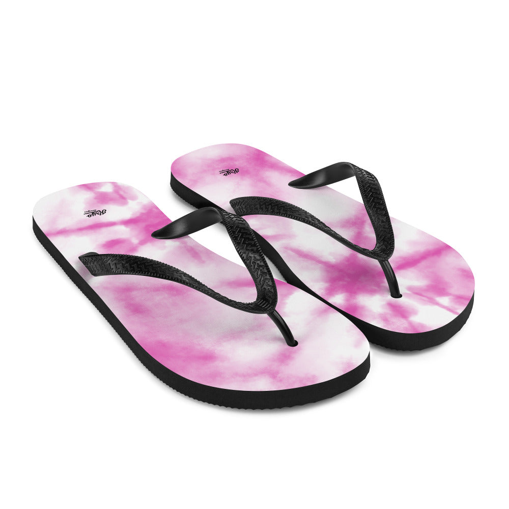 Pink Splash Flip-Flops