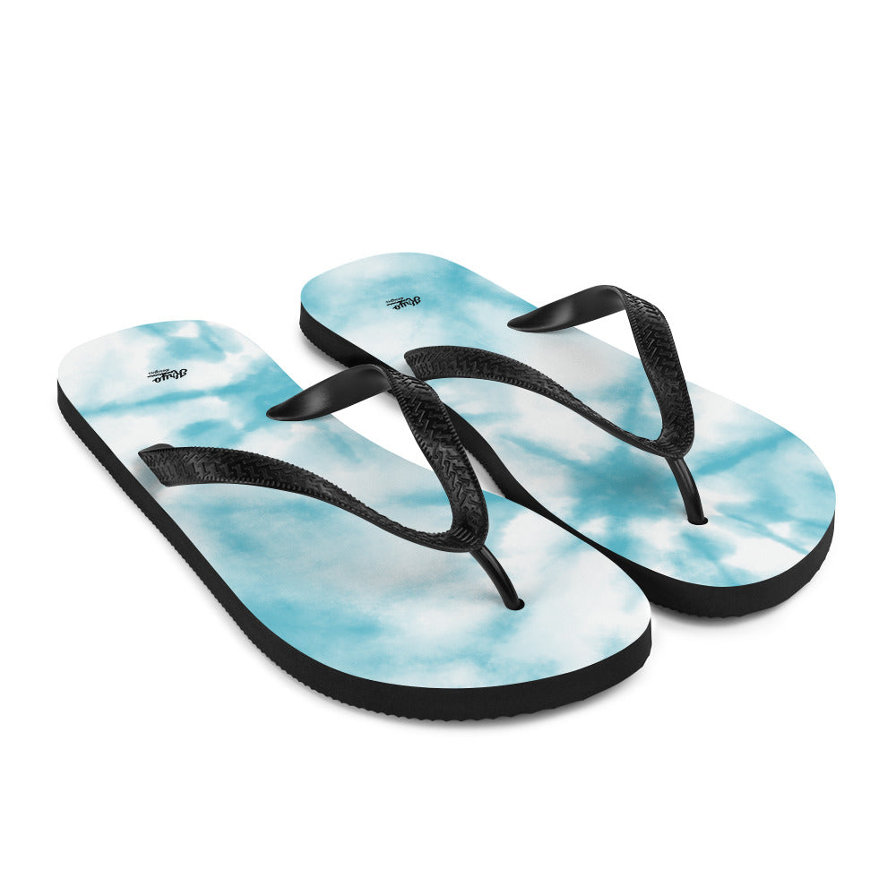 Blue Slash Flip-Flops