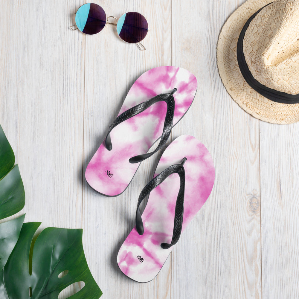 Pink Splash Flip-Flops