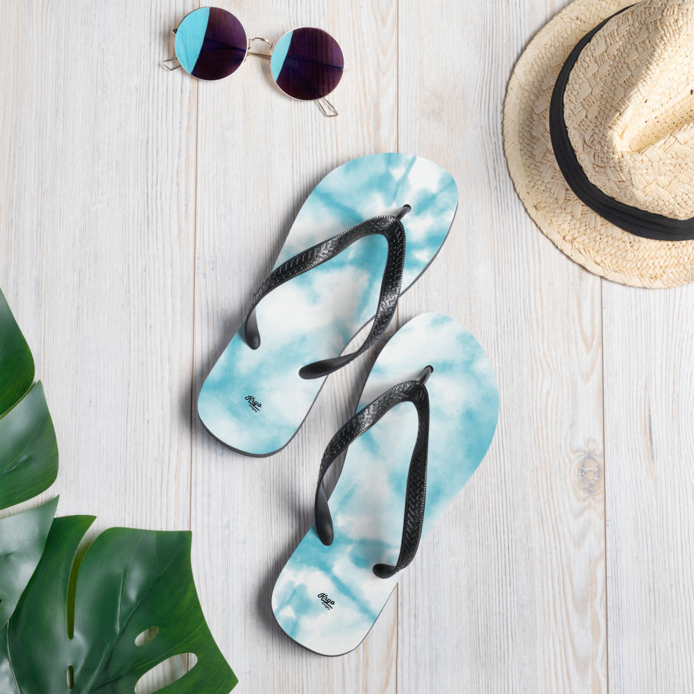 Blue Slash Flip-Flops