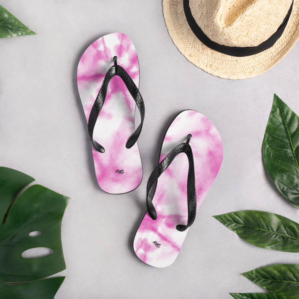 Pink Splash Flip-Flops