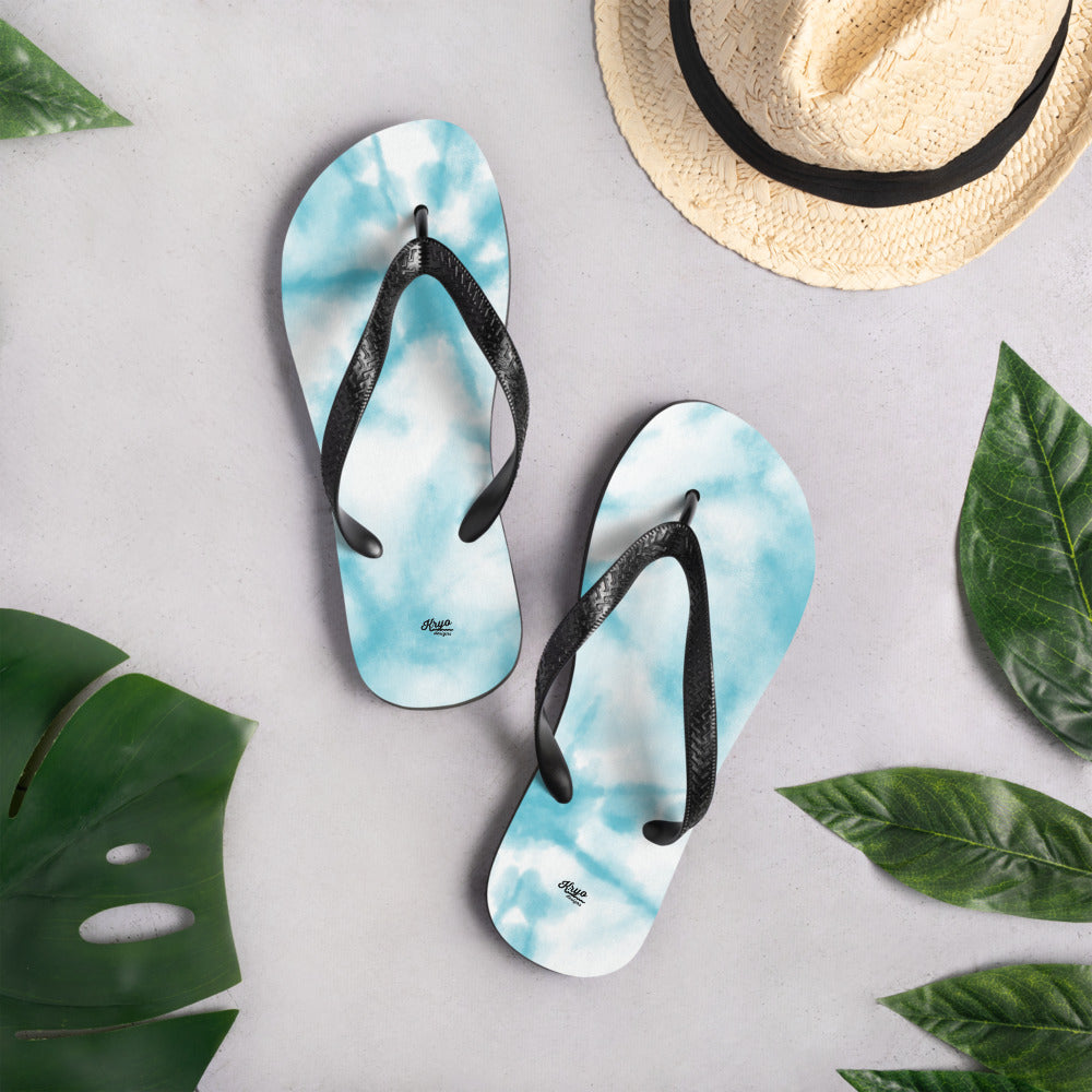 Blue Slash Flip-Flops