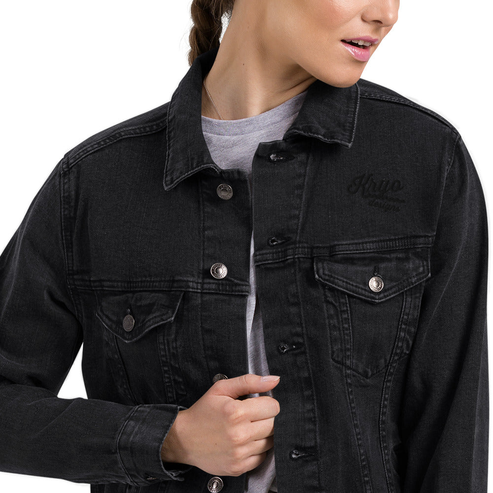 Black denim jacket