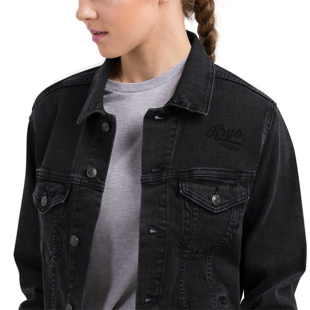 Black denim jacket