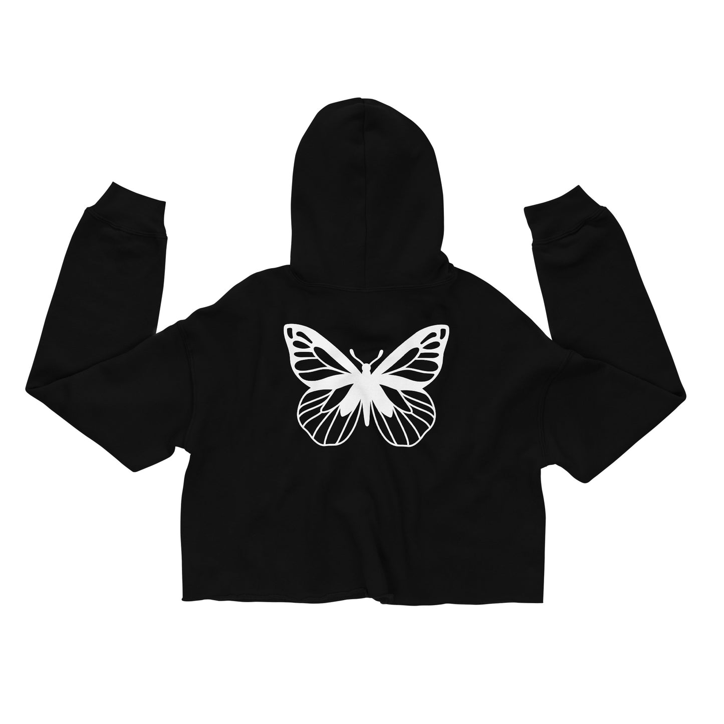 Crop Butterfly Hoodie