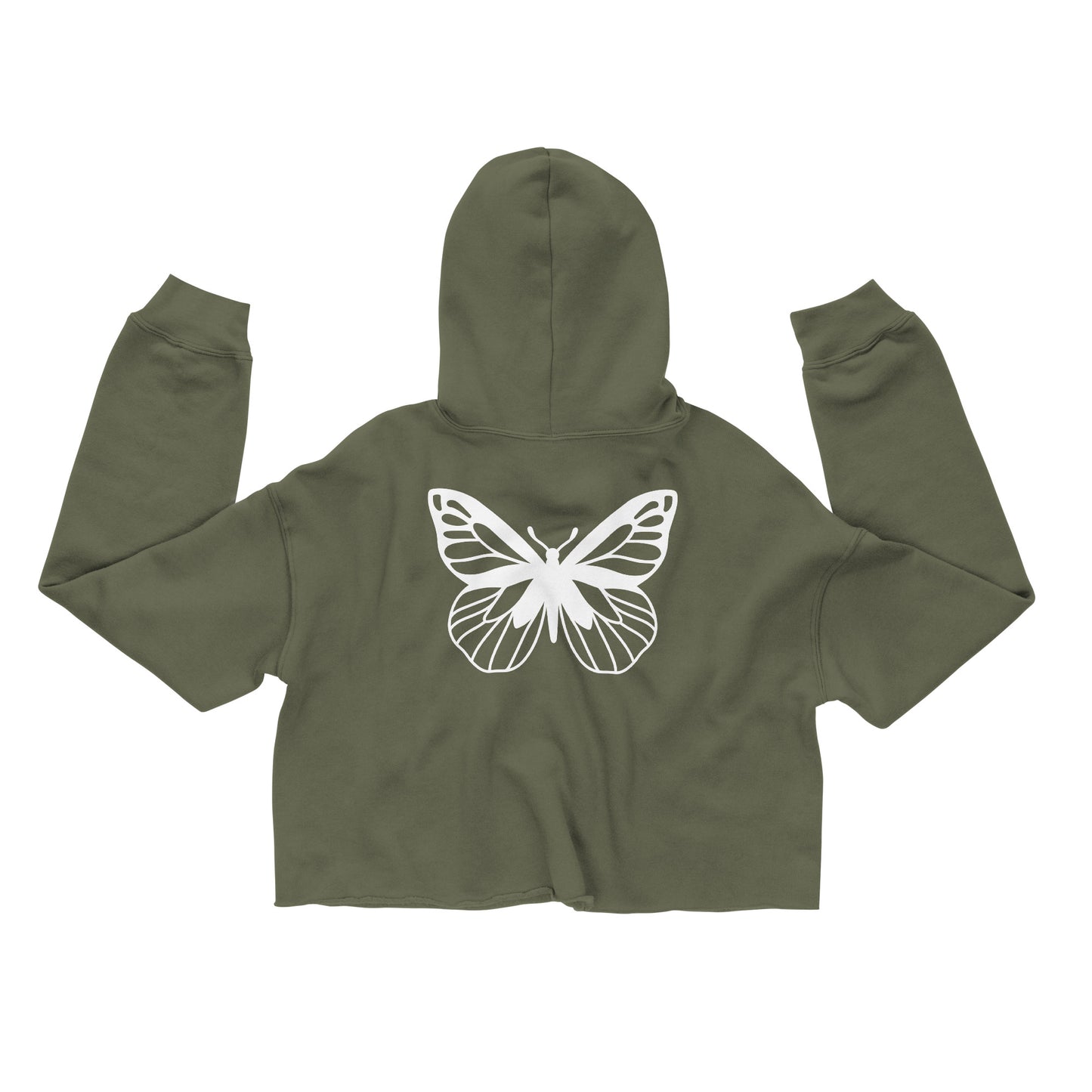 Crop Butterfly Hoodie