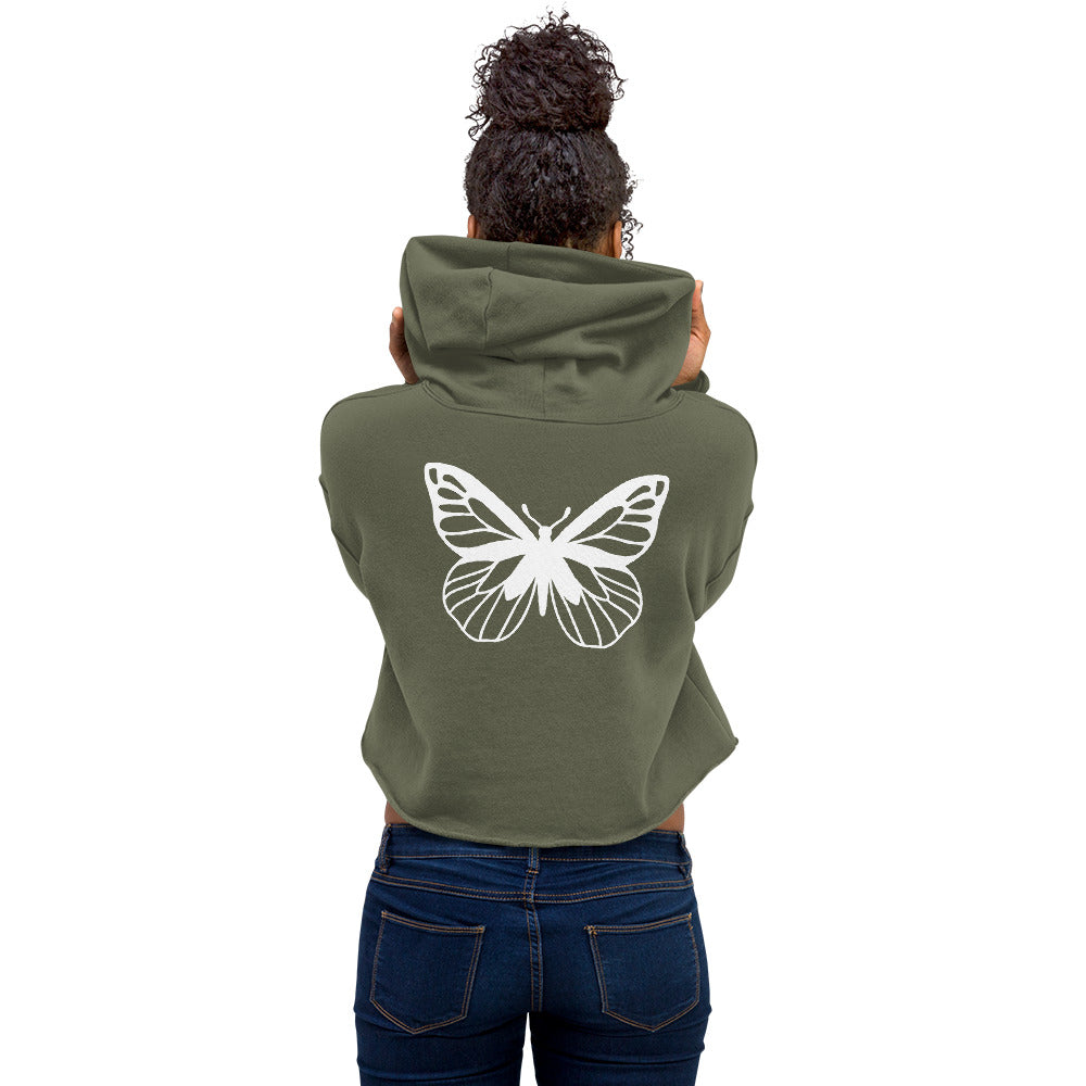 Crop Butterfly Hoodie