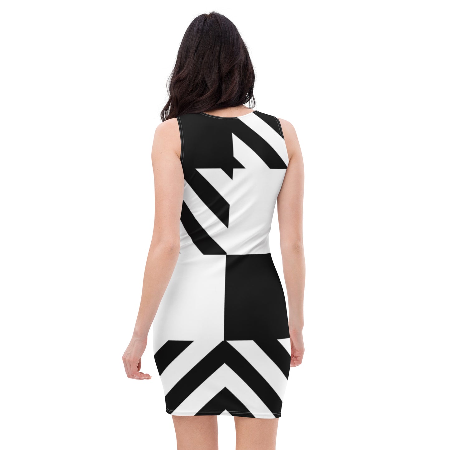 Black & white Pattern Sublimation Cut & Sew Dress