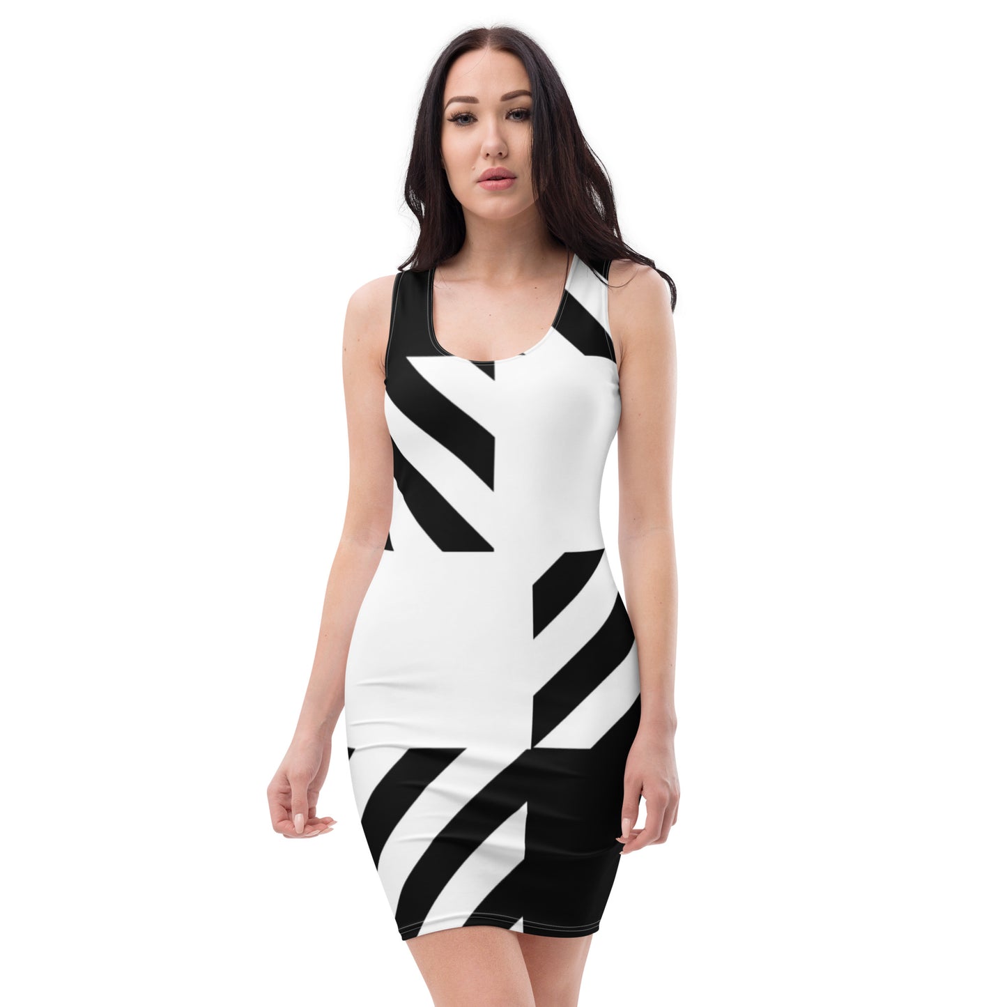 Black & white Pattern Sublimation Cut & Sew Dress