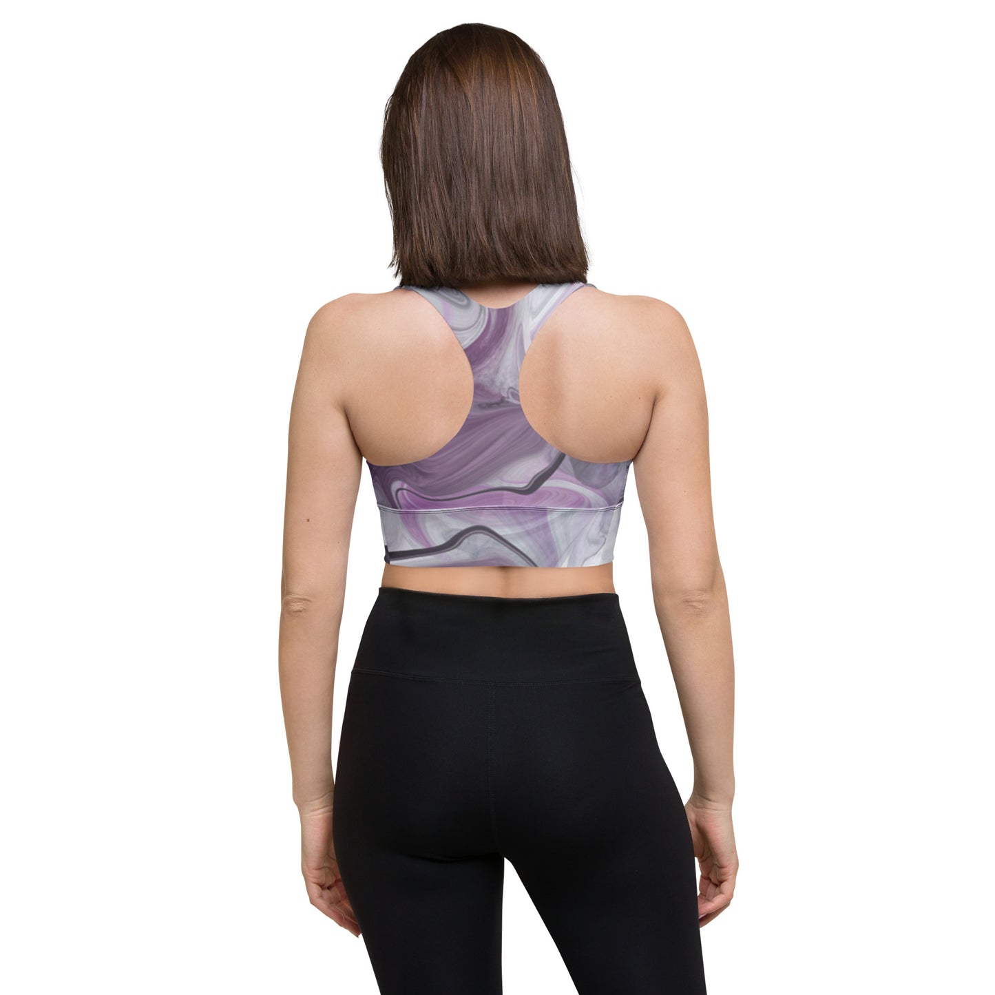 All over print longline sports bra