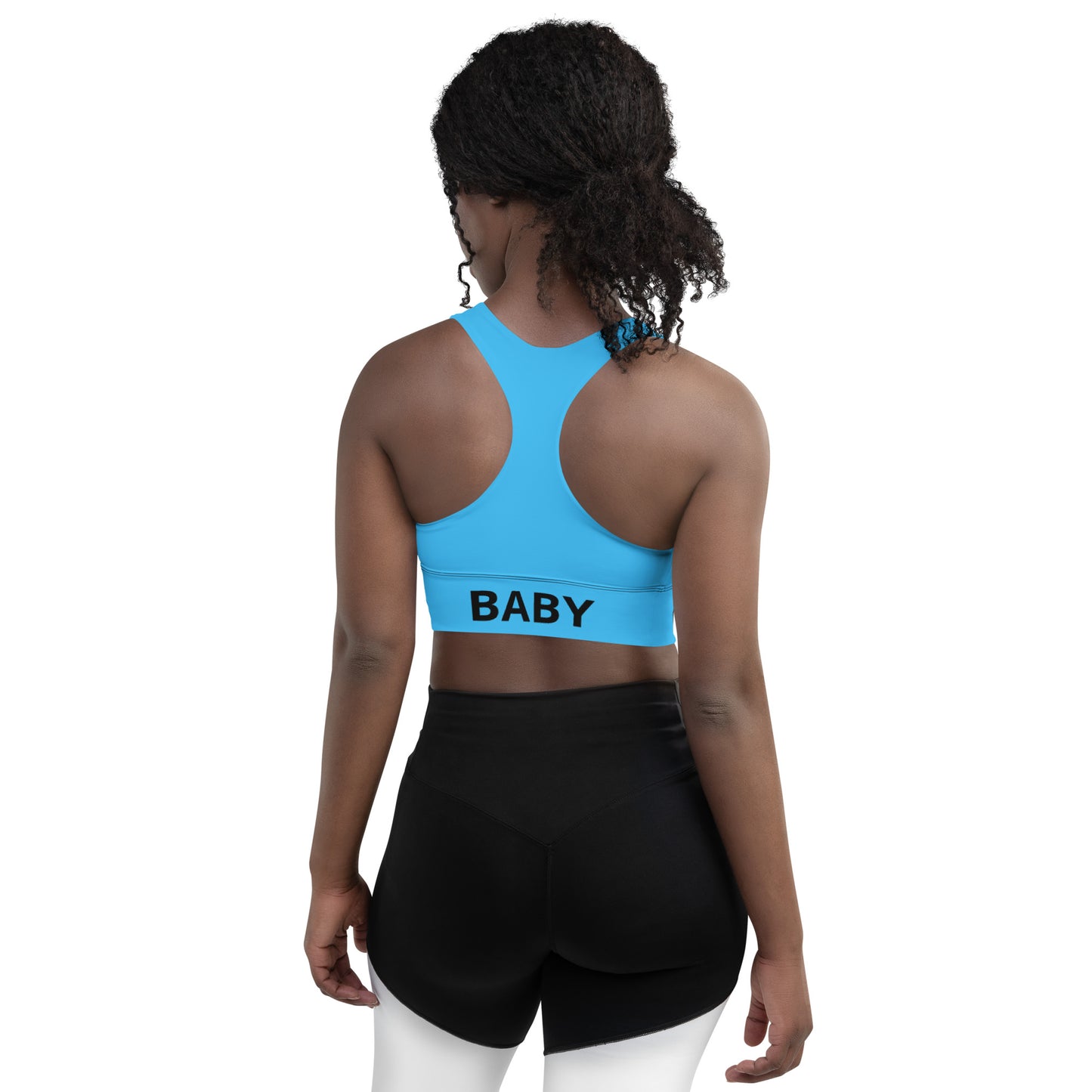 Longline sports bra sky blue