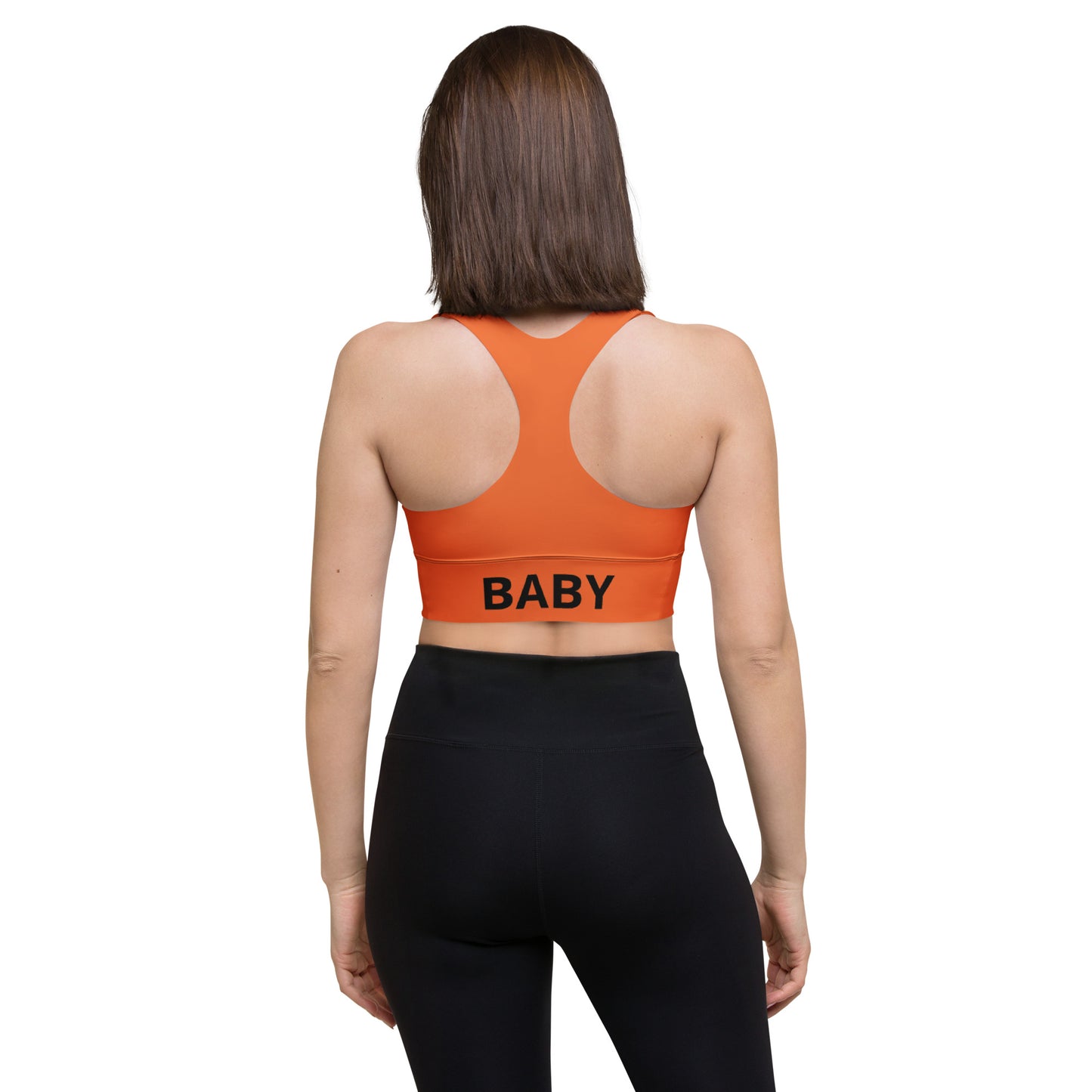 Longline sports bra orange