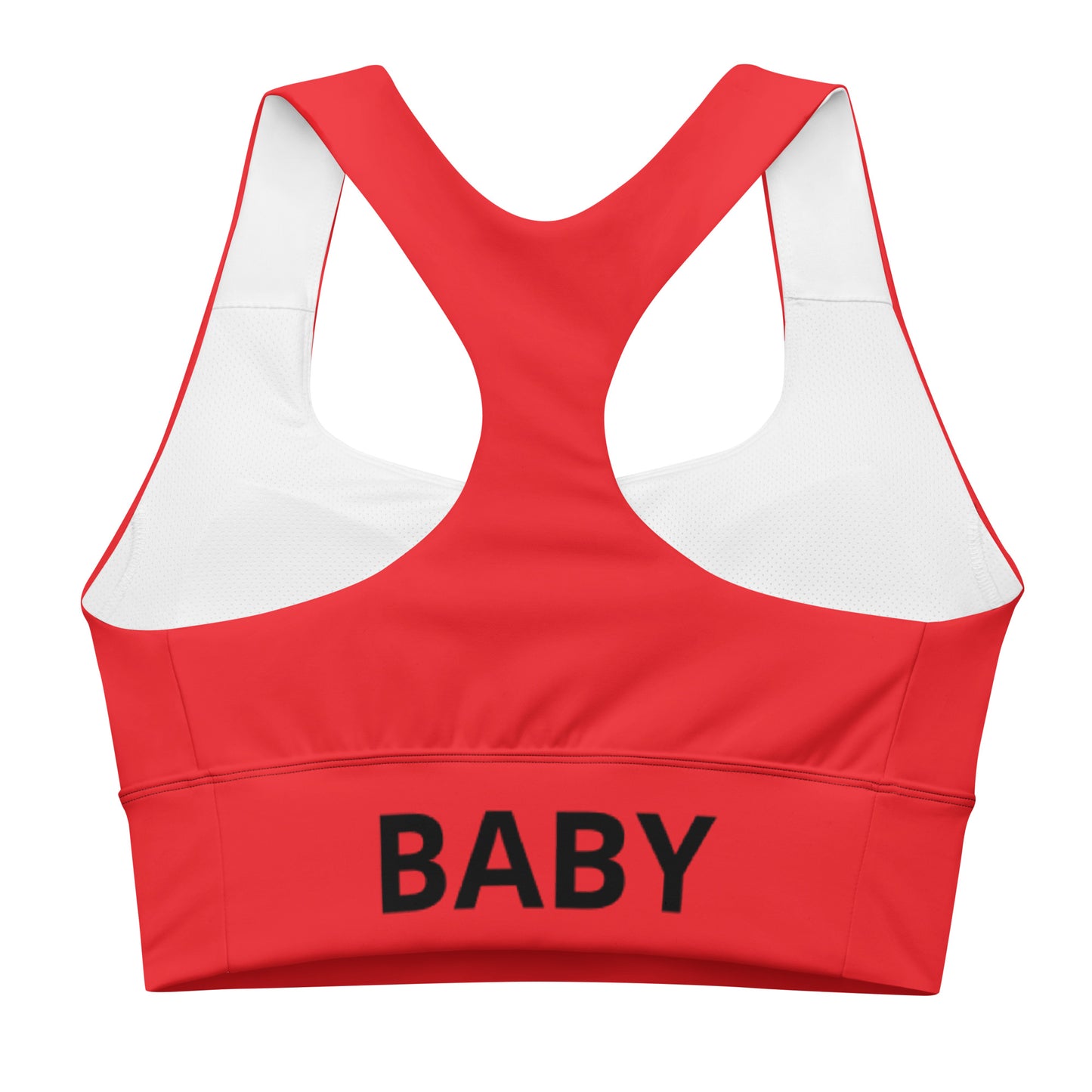 Longline sports bra red