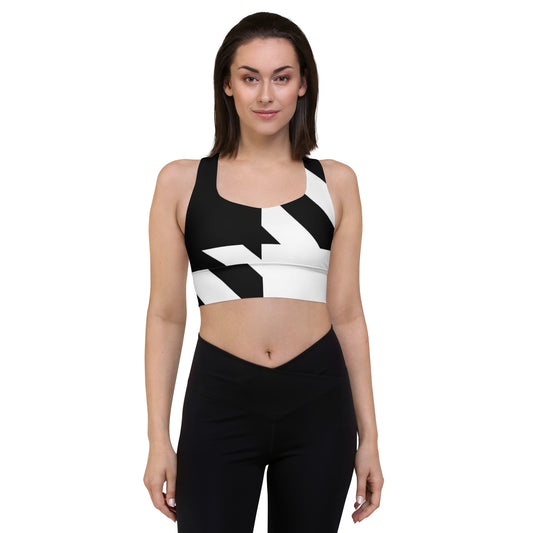 Pattern longline sports bra