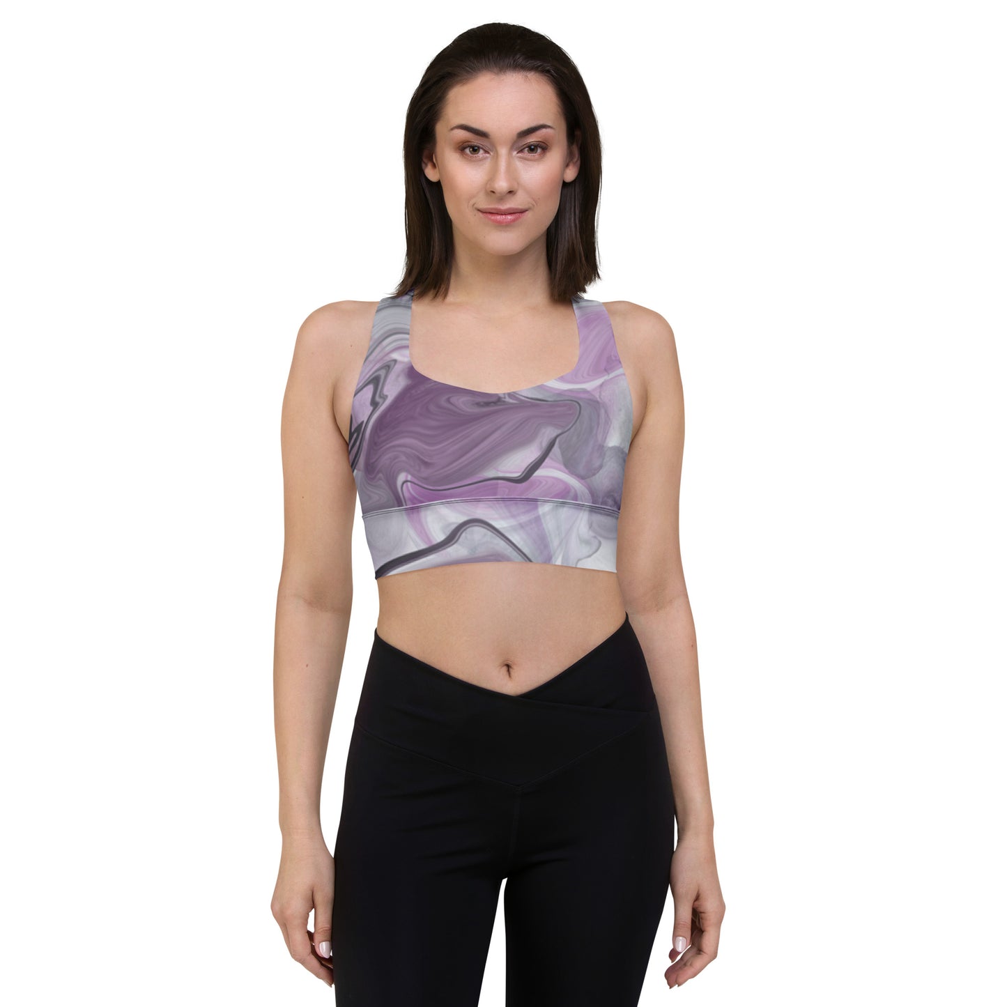 All over print longline sports bra