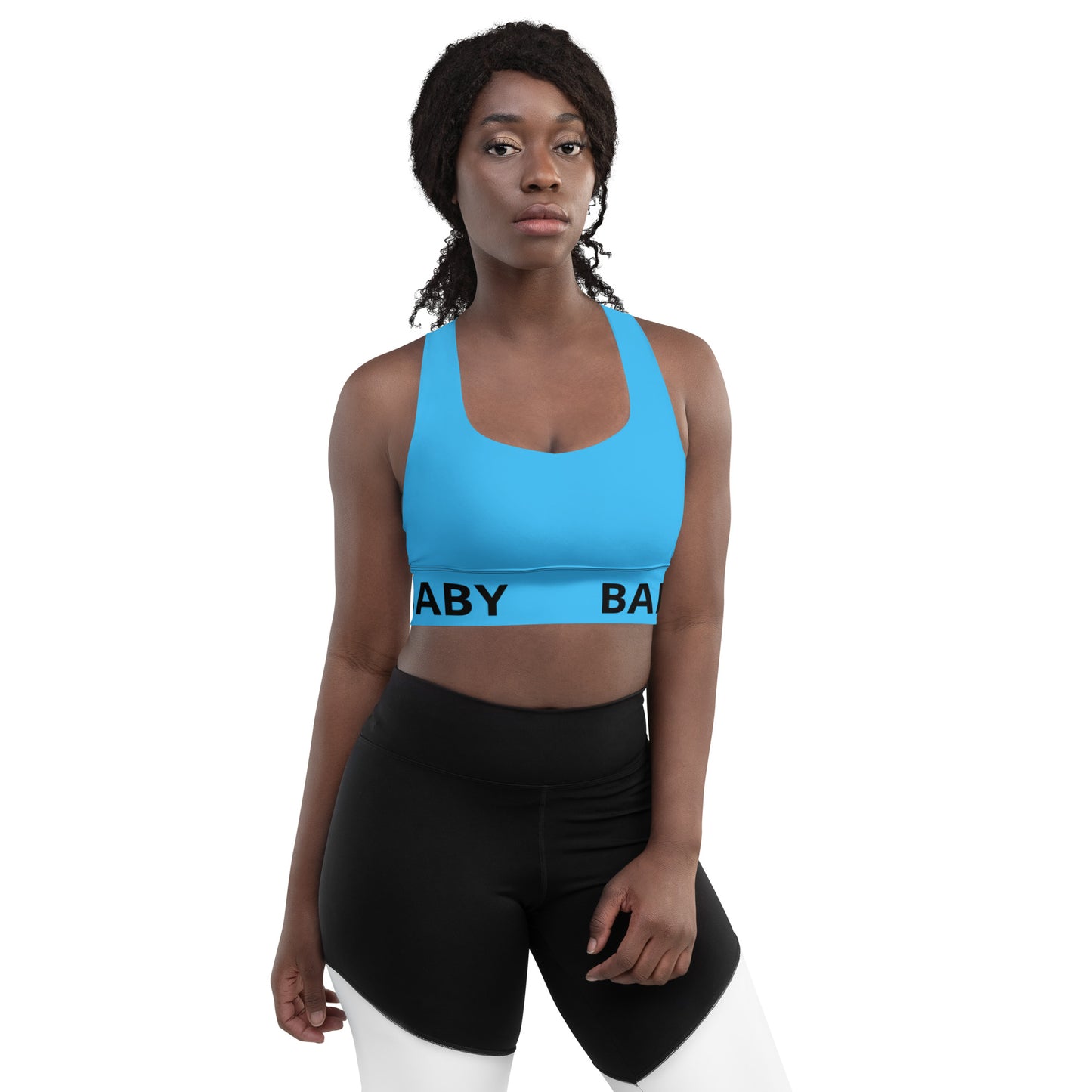 Longline sports bra sky blue