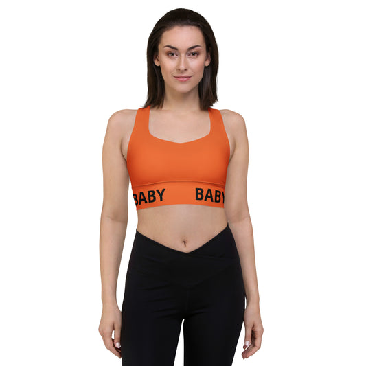 Longline sports bra orange