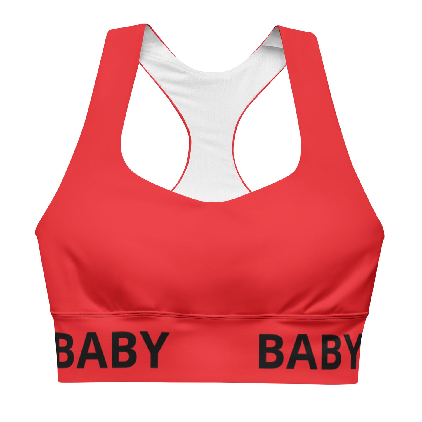 Longline sports bra red