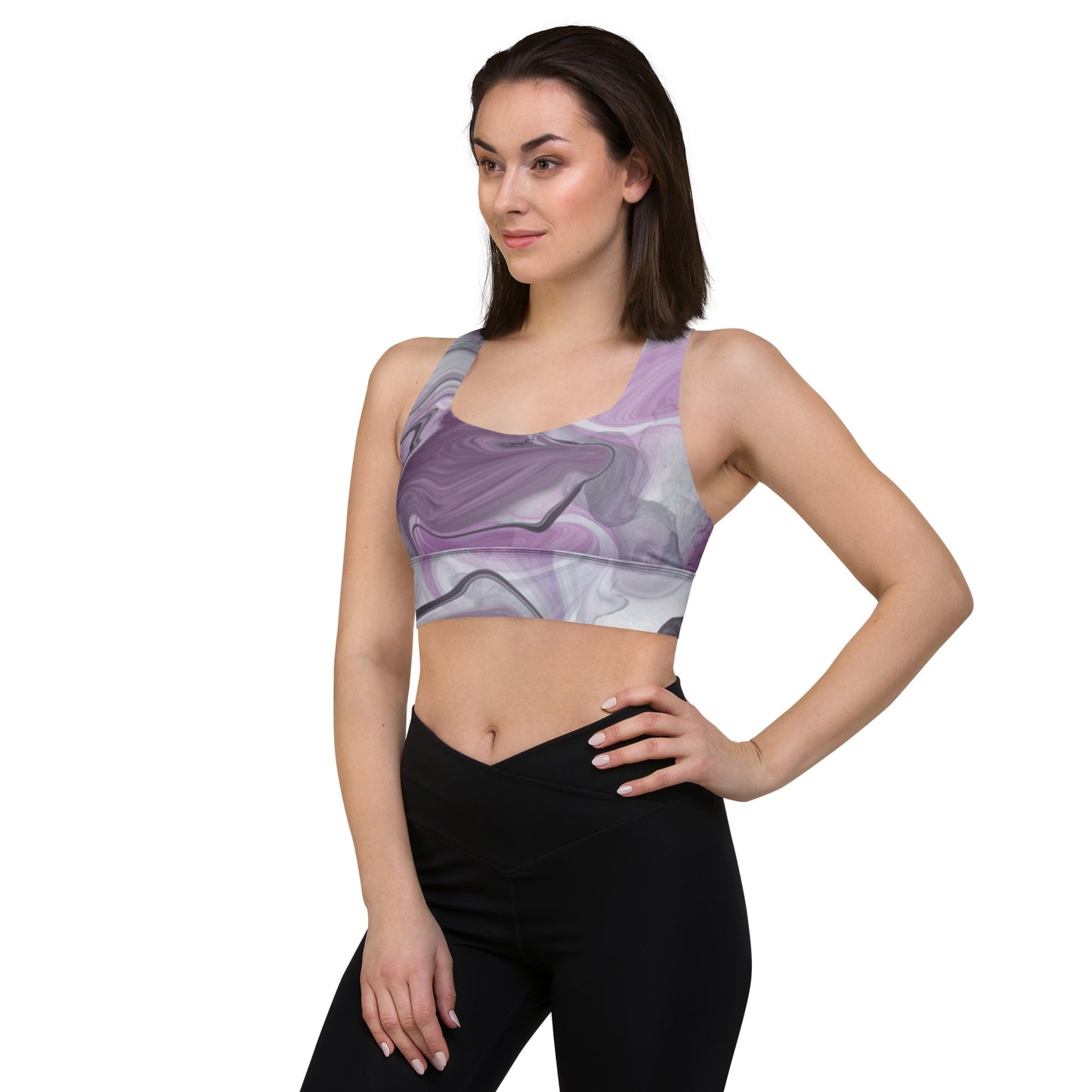 All over print longline sports bra