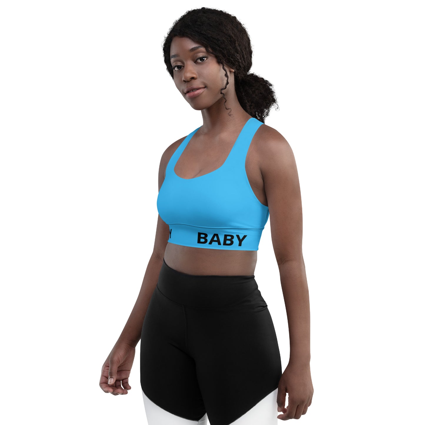 Longline sports bra sky blue