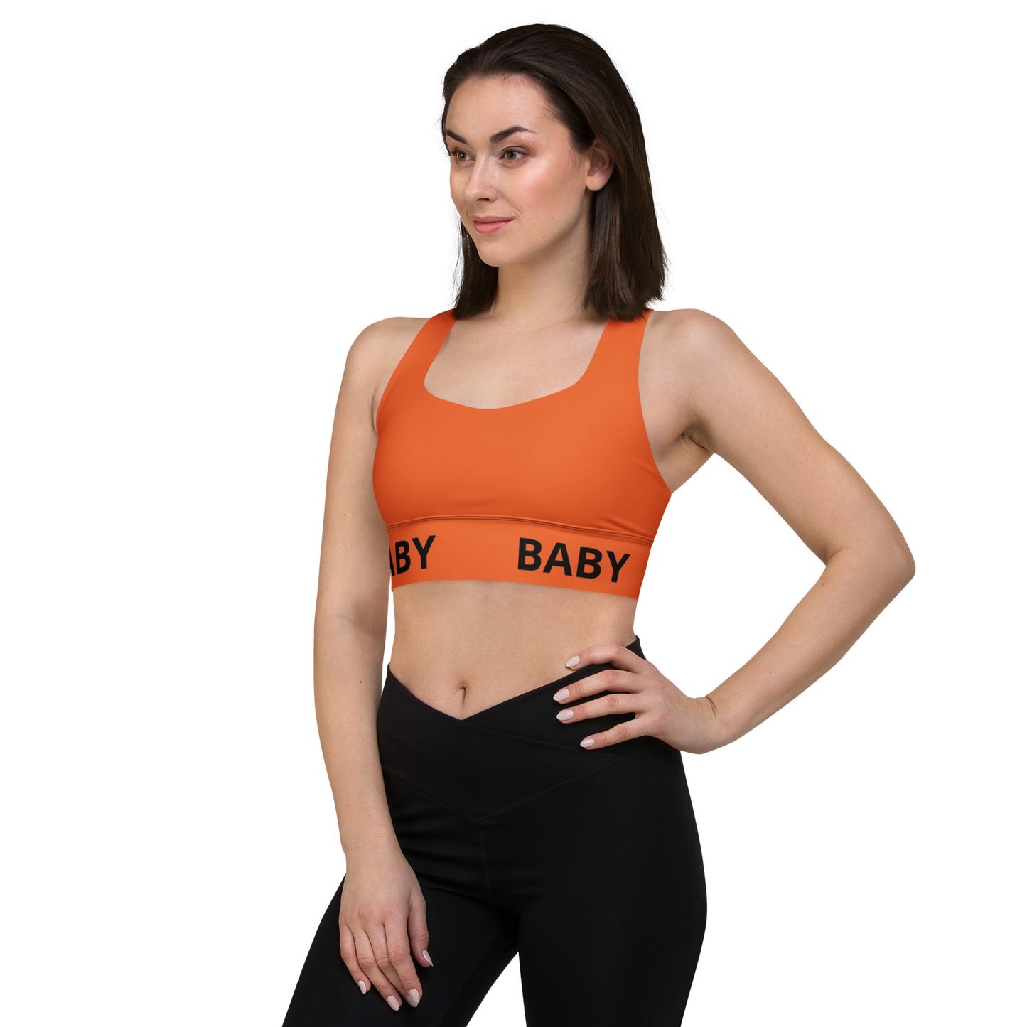 Longline sports bra orange