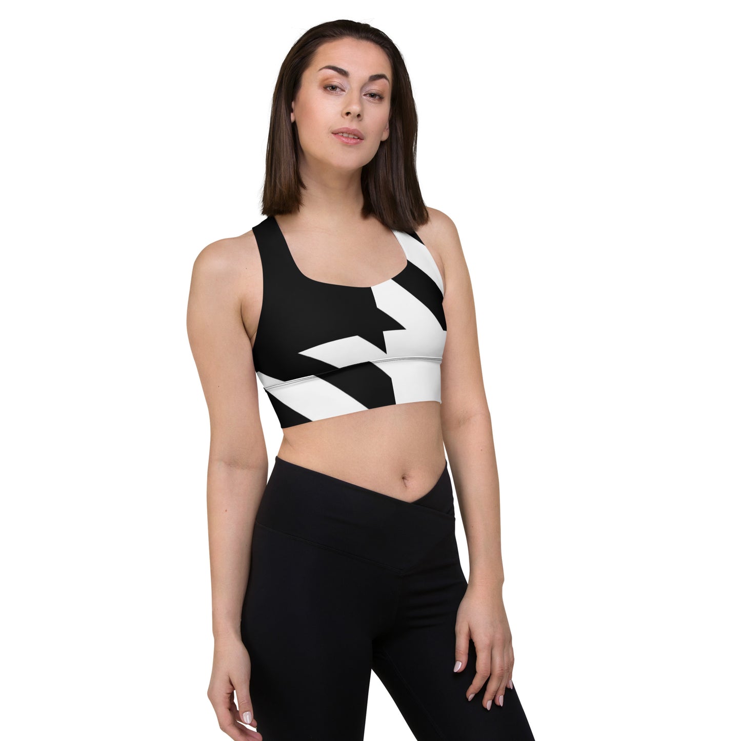 Pattern longline sports bra