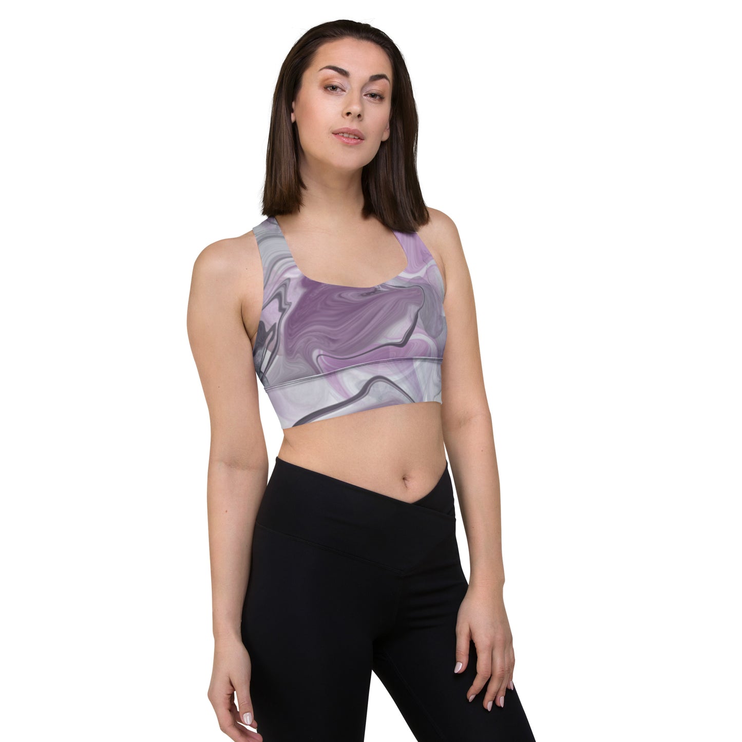 All over print longline sports bra