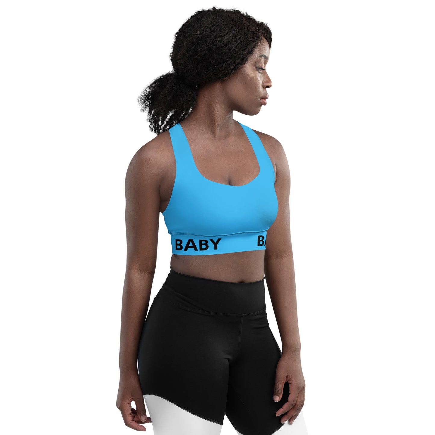 Longline sports bra sky blue