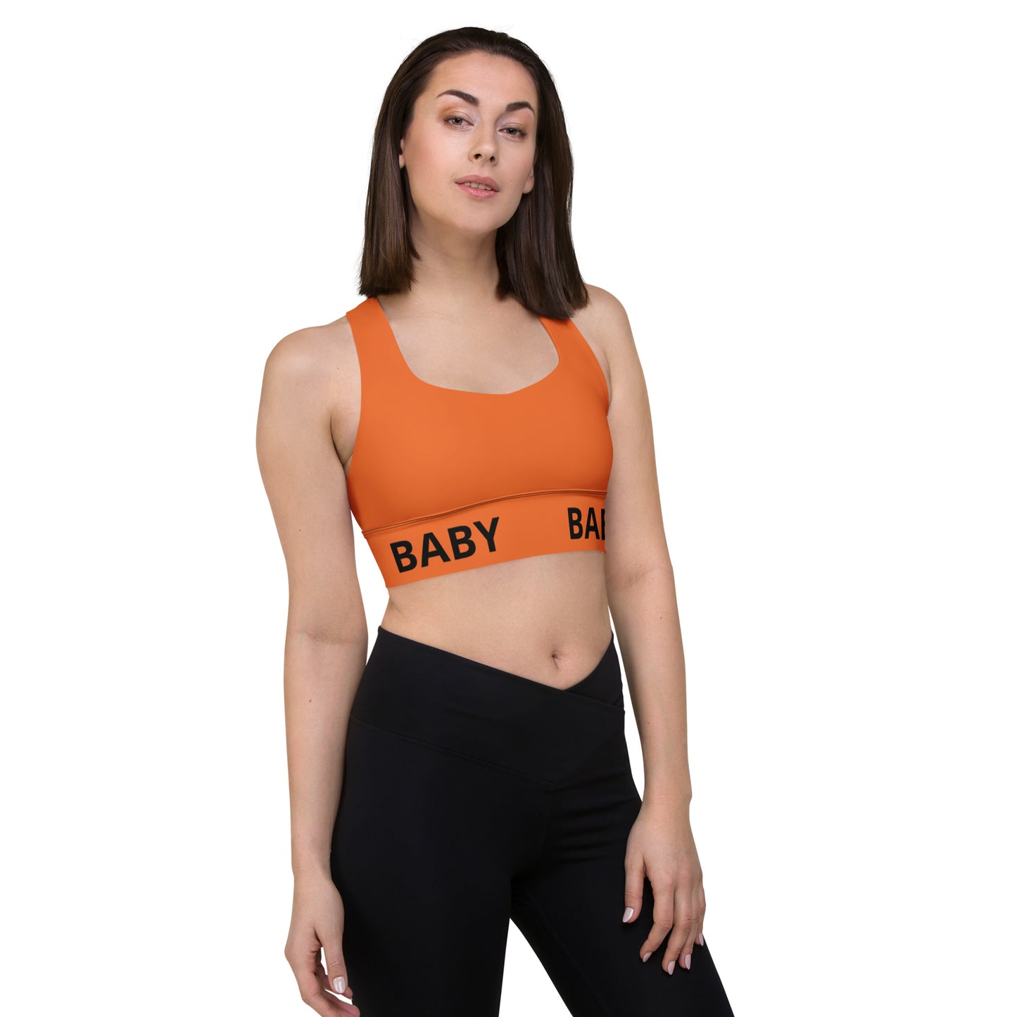 Longline sports bra orange