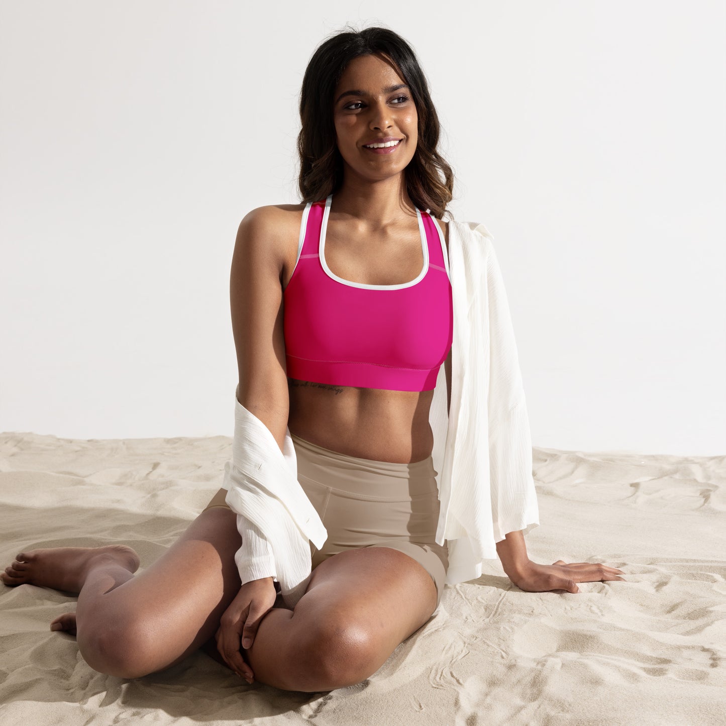 Pink Padded Sports Bra