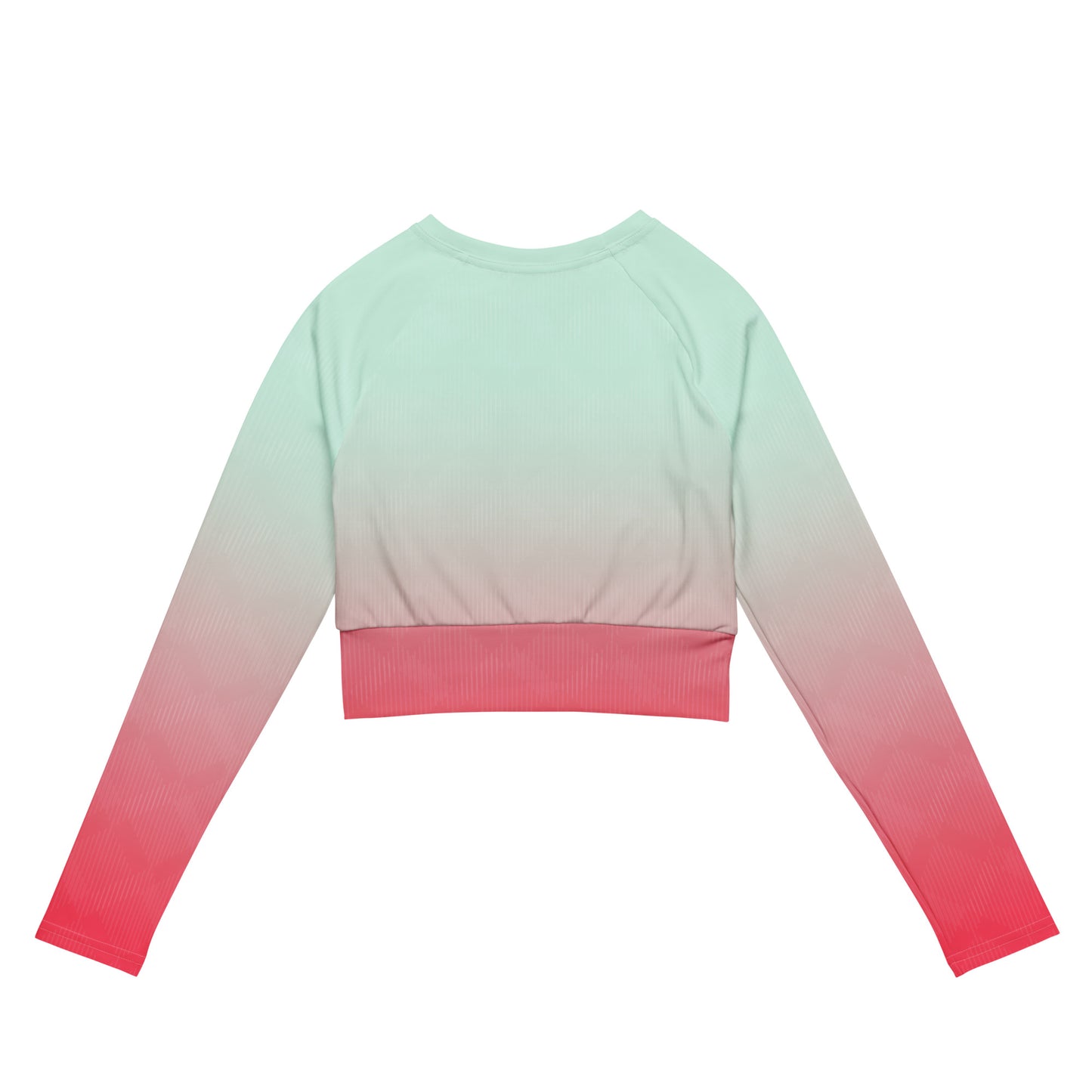 Recycled long-sleeve crop top