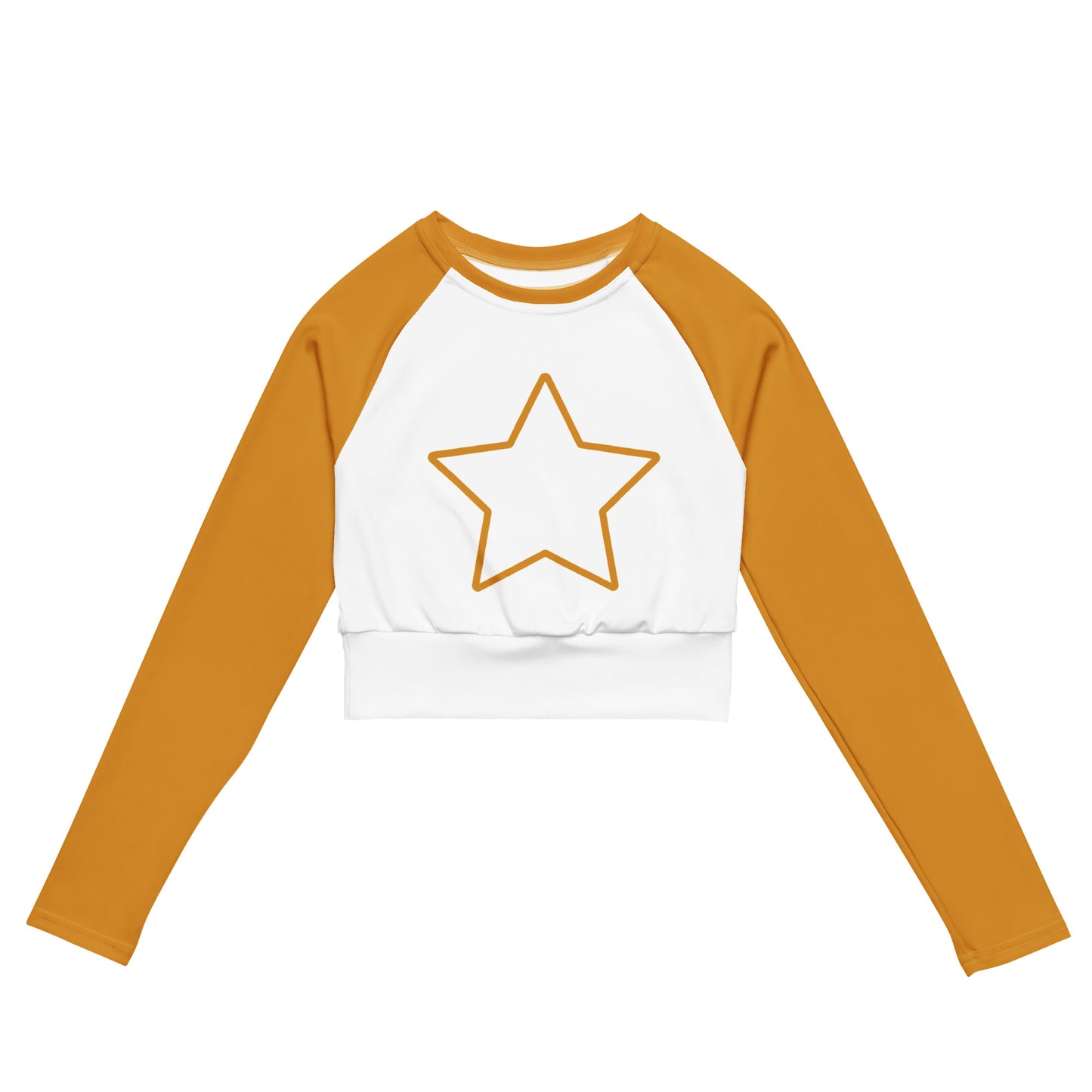 Recycled long-sleeve star crop top