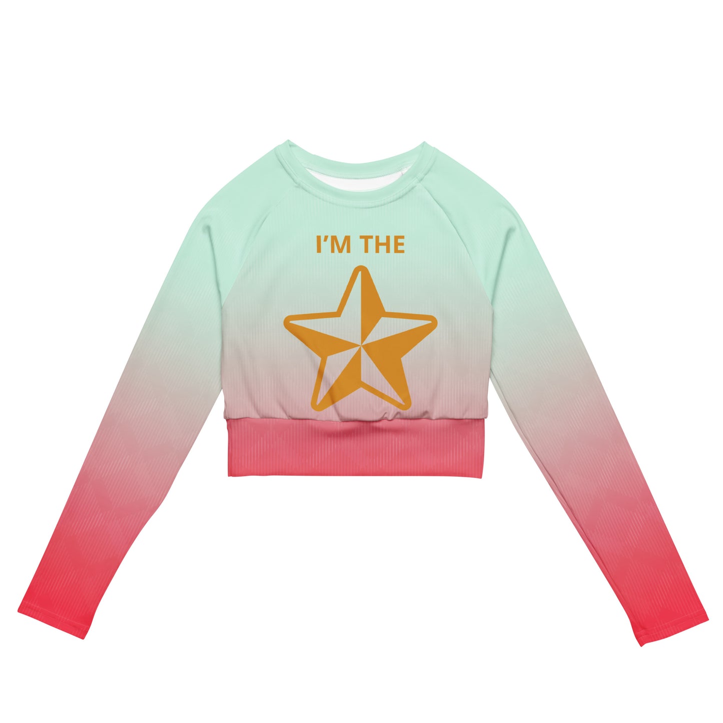 Recycled long-sleeve crop top