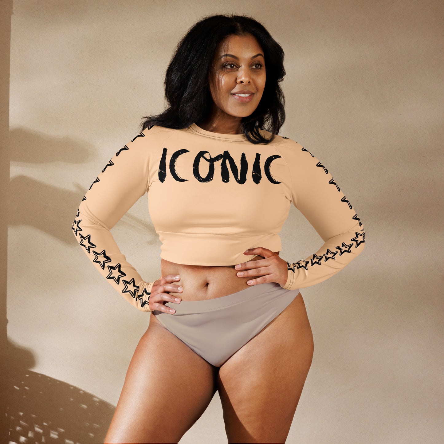 ICONIC recycled long-sleeve crop top