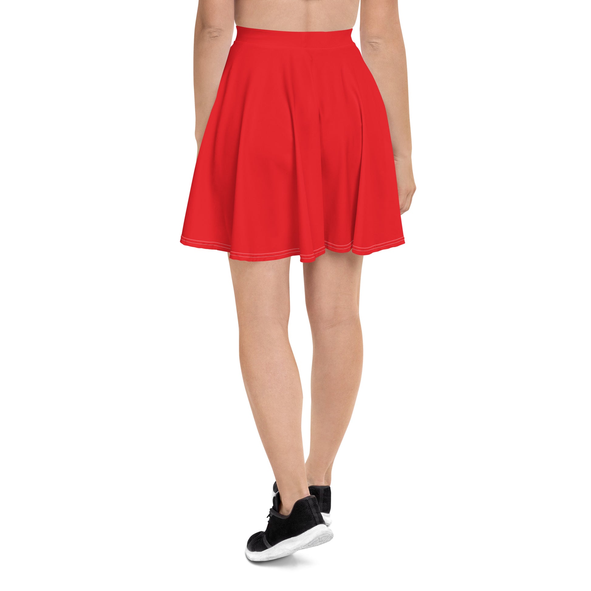 red skater skirt dress Made by Johnny Mbj Wb211 Womens Basic Versatile Stretchy Flared Skater Skirt L RED, Women's, Size: Large