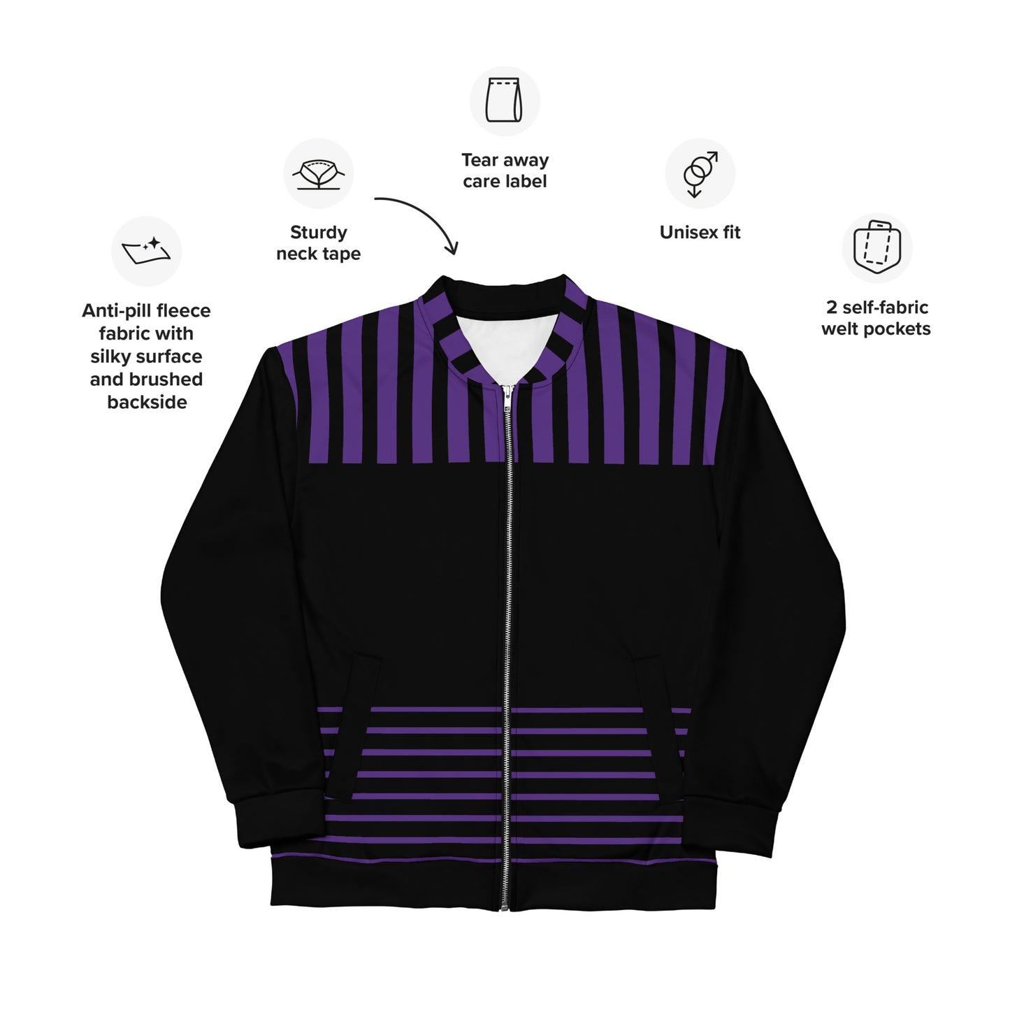 Bomber Jacket (purple/black)