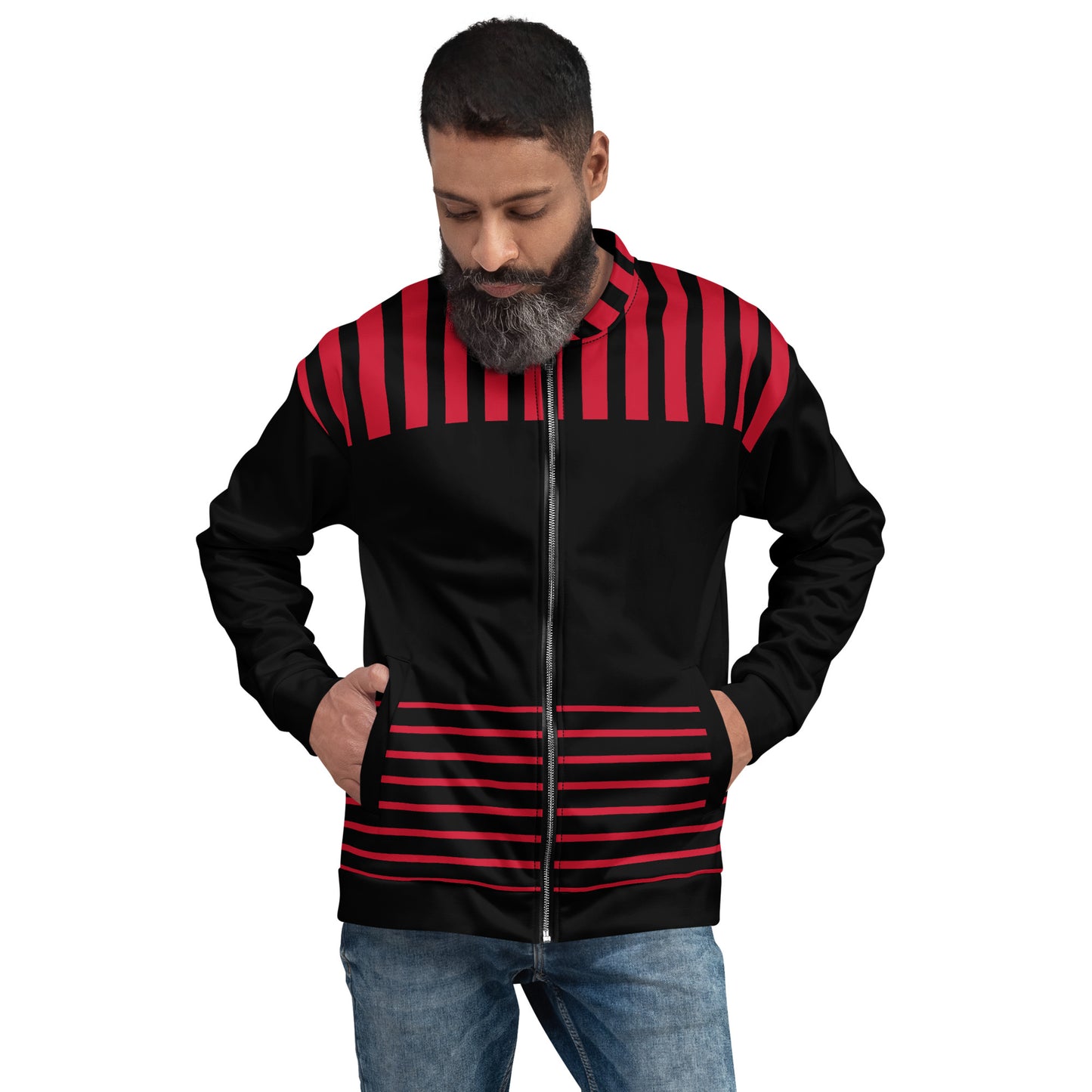 Bomber Jacket (red/black)