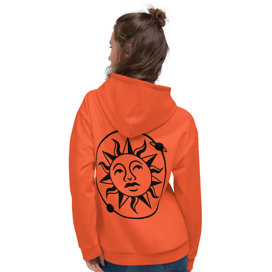 Orange orbiting sun Hoodie