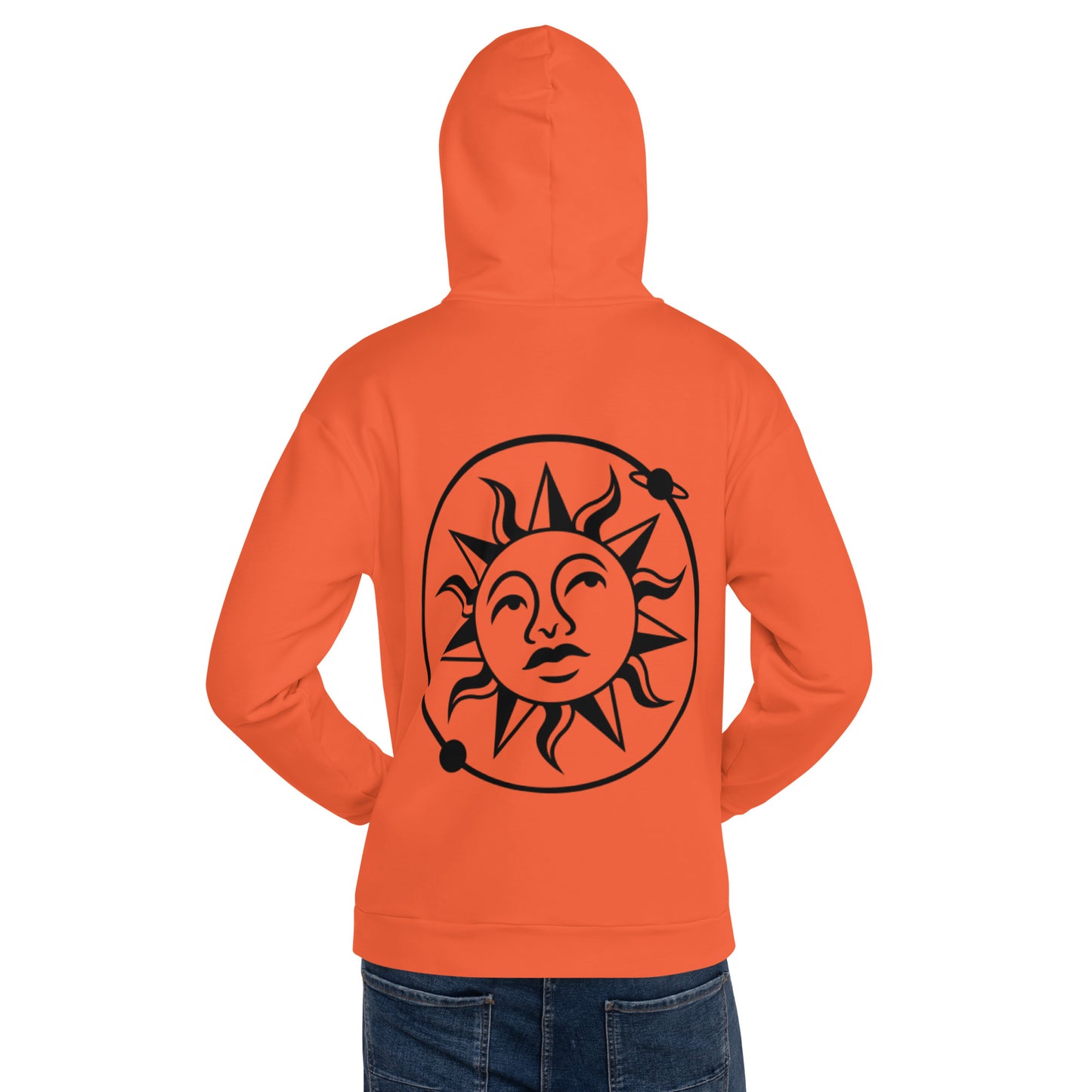 Orange orbiting sun Hoodie