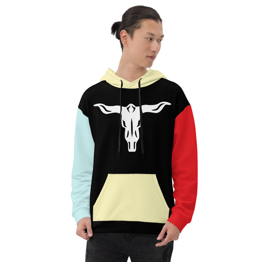 Block colour bull hoodie