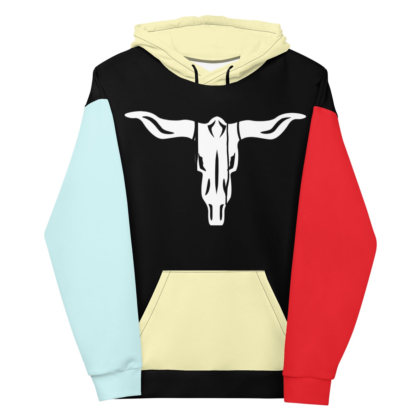 Block colour bull hoodie