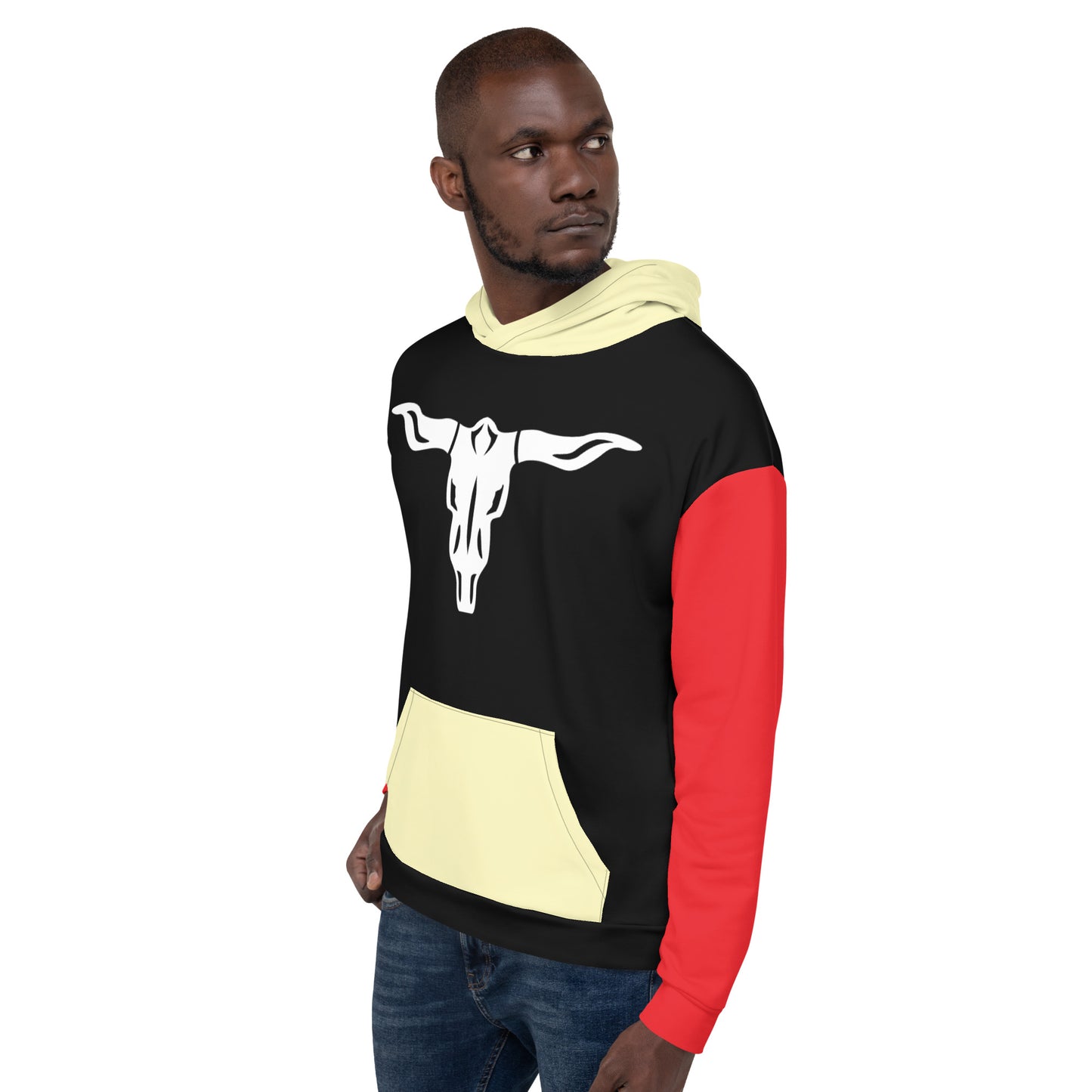 Block colour bull hoodie