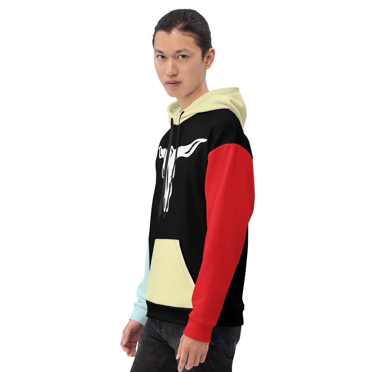 Block colour bull hoodie