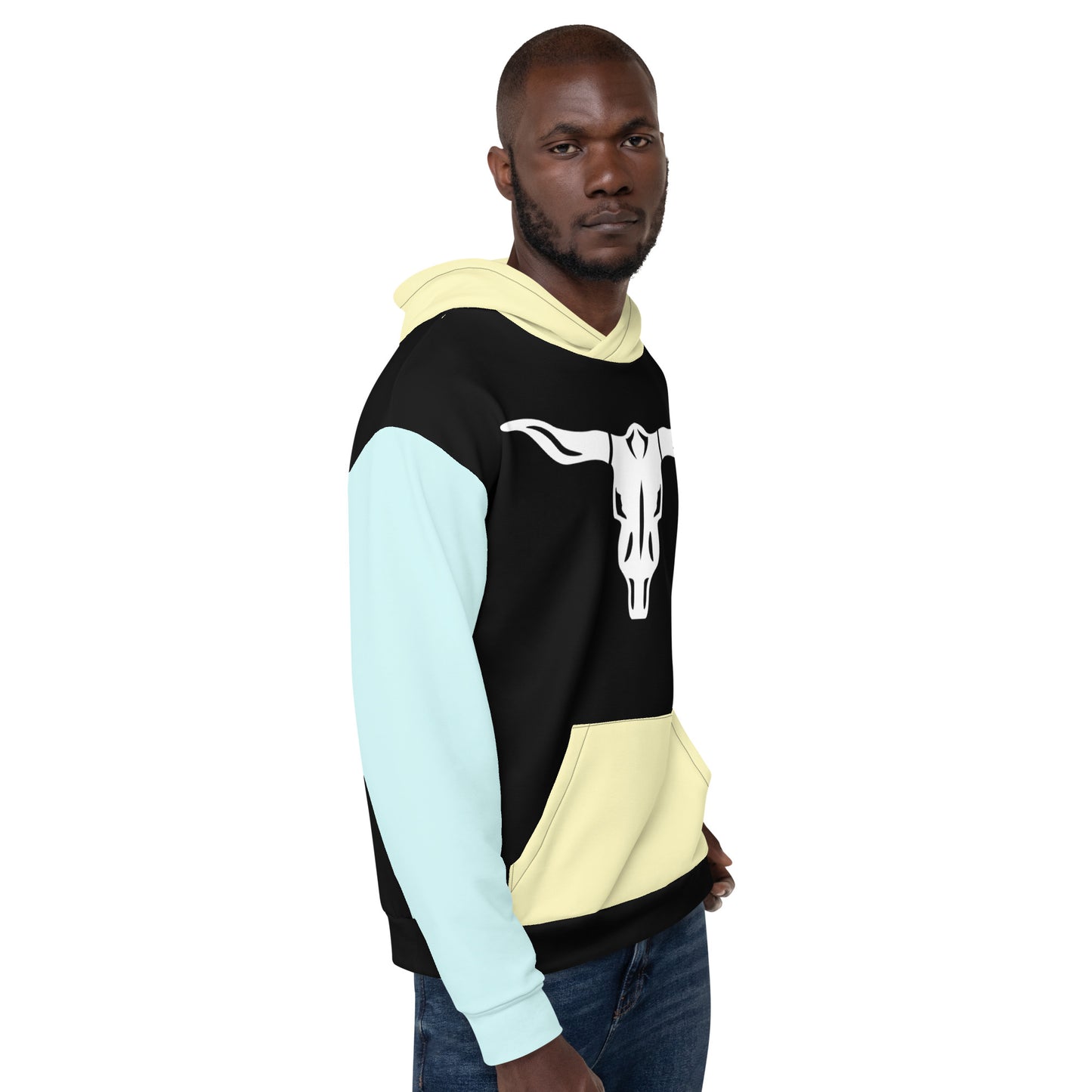 Block colour bull hoodie