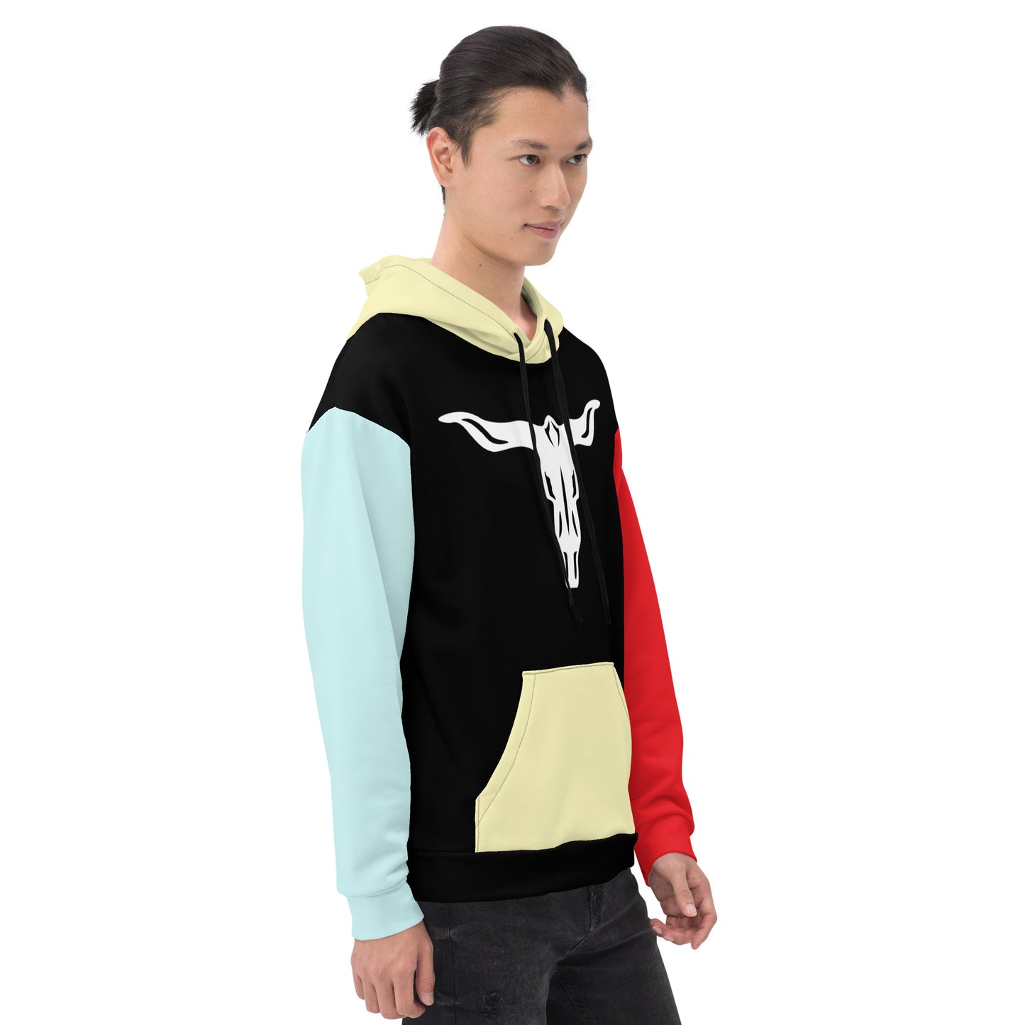 Block colour bull hoodie