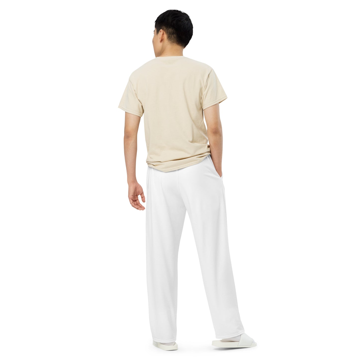 Wide-leg pants white